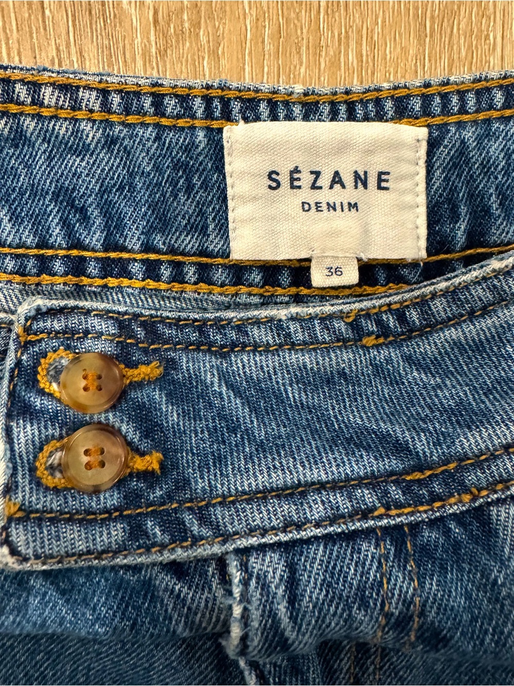 Sezane High Waisted Cropped Wide Leg Jeans - Picture 4 of 9